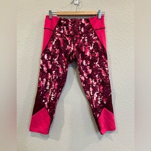 Zella Pink and Red Patterned Leggings